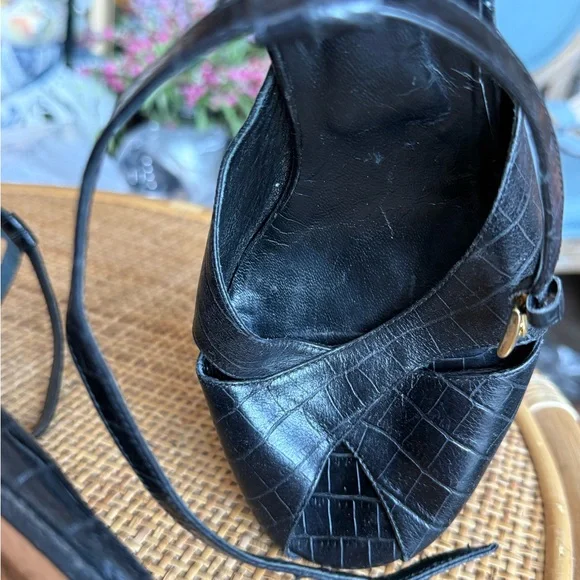 Black Wedge Sandals - Picture 5 of 11